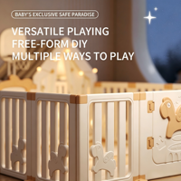 Parc de jeu pour bébé, clôture de sécurité écologique en plastique durable pour chambre d'enfant, espace de jeu intérieur multi-combinable pour tout-petits, pliable