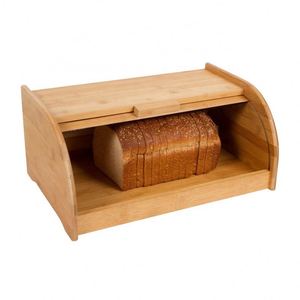 Eco-friendly Bamboo Kitchen Food <b>Bin</b> Bread Storage Box BSCI Factory - Product Image 2