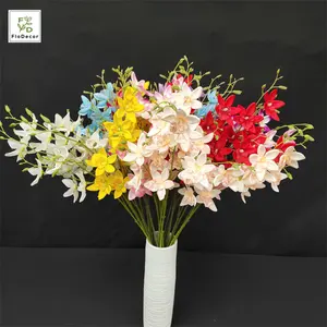 Groothandel Hoge Kwaliteit Kunstzijde Bloem Cattleya Orchideeën Voor Bruiloft Home Hotel Tafeldecoratie Bloem