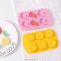 Early Riser 6 cavité fruits forme Silicone moule bougie parfumée savon chocolat moulures gâteau outils bébé produits
