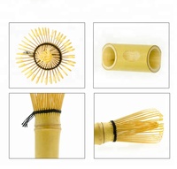 Fouet à matcha en bambou foncé à long manche, fouet japonais Chasen pour matcha