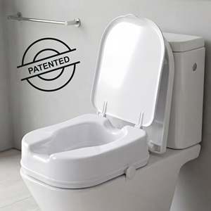 Rialzo per WC Quadrato per Anziani (10 cm), Rialzo per WC Quadrato per Adulti con Coperchio PEPE P30041 - Product Image 2