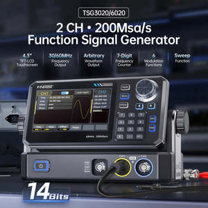 เครื่องกำเนิดสัญญาณ FNIRSI TSG6020 2026 รุ่นล่าสุด 60MHz แบบสองช่องสัญญาณ เครื่องกำเนิดสัญญาณรูปคลื่นอิสระ 200MSa/s 14 บิต DDS หน้าจอสัมผัส - Product Image 2