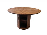 Salle à manger nordique design moderne et luxueux Restaurant italien Grande table de rangement ronde Table à manger avec dessus en MDF