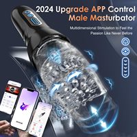LOVE Teleskopischer Rotierender Deep-Throat Penis-Trainer mit Sichtfenster, Masturbator Sexspielzeug für Männer aus ABS/Silikon/TPE