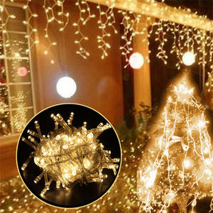Magasins d'usine Noël Fée Glaçon Lumière 300 Led 110V 220V Fenêtre Chaîne Rideau Lumières En Gros - Product Image 1