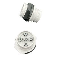 Raccord à barbillon double port 1/8'' en plastique à conception nouvelle BRT, avec valve multi-lignes et insert mâle, accouplement rapide en acier inoxydable