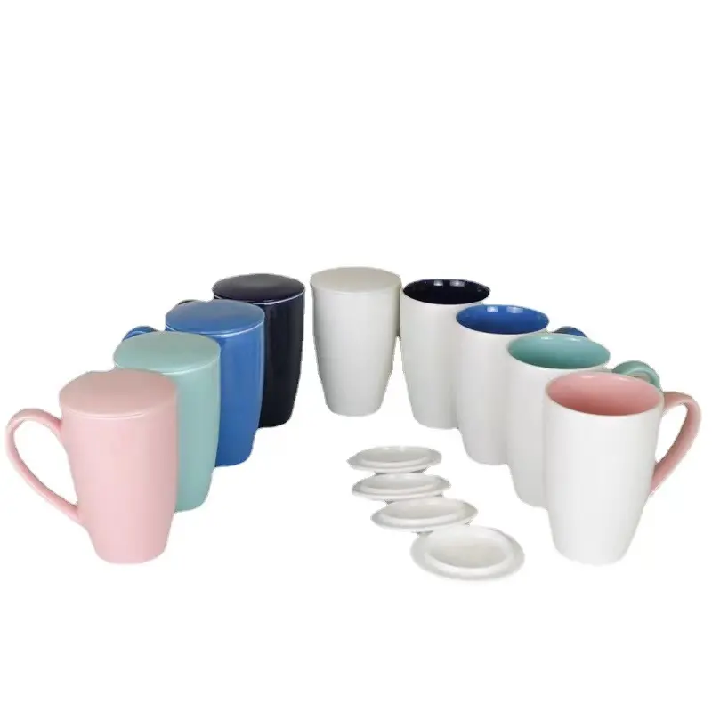 Vendita calda tazza con infusore per tè da 500ml 16 once con coperchio tazza in ceramica con filtro con coperchio e infusore per ufficio e uso domestico