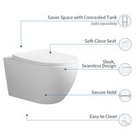 Asiento montado en la pared cisterna oculta inodoro colgar en la pared baño artículos sanitarios color marfil WC inodoros completos