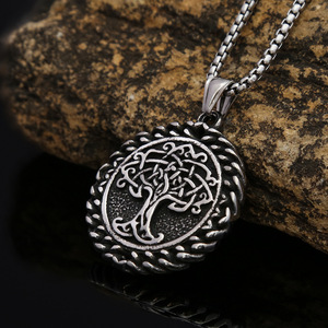 Collar yunnique Tree Of Life, colgante de acero inoxidable, cadena para hombre, joyería de estilo Retro, colgante de moda para regalo - Product Image 2