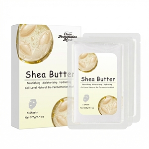 Masque facial en feuille à l'extrait <span class=keywords><strong>de</strong></span> plantes, au beurre <span class=keywords><strong>de</strong></span> karité et à l'essence fermentée, soin doux et sûr pour peaux sensibles, sans additif, produit <span class=keywords><strong>de</strong></span> <span class=keywords><strong>beauté</strong></span> - Product Image 1