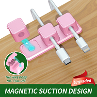 Support organisateur de câble magnétique JEN support de câble de données en plastique pour bureau salon chambre bureau organisation murale