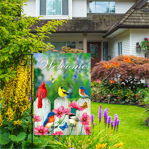 Bandera de Bienvenida de <span class=keywords><strong>Primavera</strong></span> para Jardín, Pancarta Colgante para Decoración de Patio y Terraza con Diseño de Flores Brillantes - Product Image 5