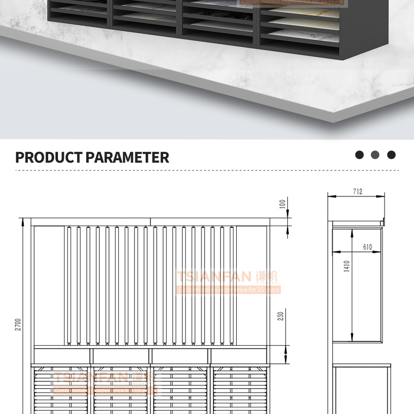 China factory direct sale tiles display natural stone granite artificial slate page turning combination stone drawer cabinet