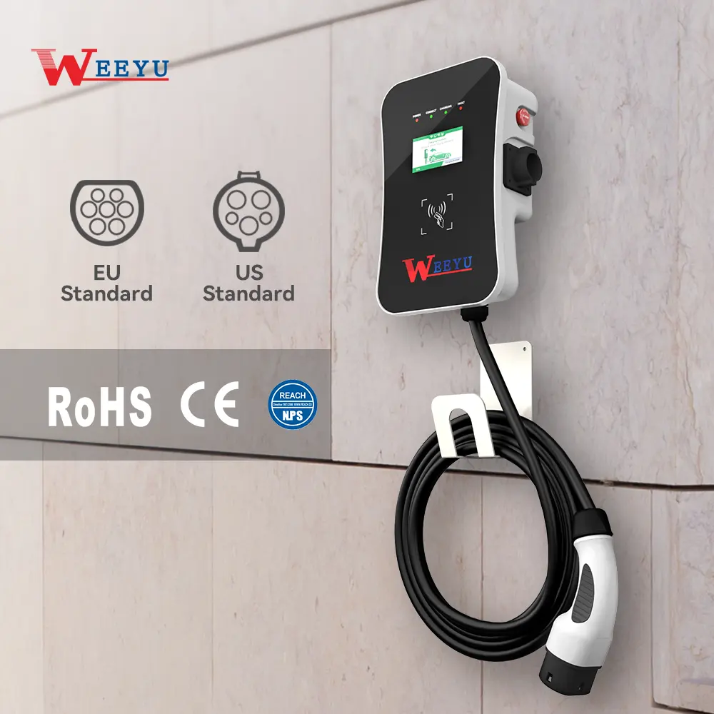 Chargeur AC Wallbox type 2 ocpp wallbox ev chargeur Bluetooth Wifi Ethernet 4G stations de charge murales