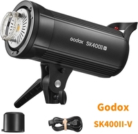GODOX SK400II-V 400Ws Lampe Flash de Studio Photo à Monture Bowens 2.4GHz GN65 pour Photographie de Produits/Mariages/Portraits