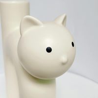 Vase à fleurs en céramique fait à la main pour chat centres de table salon cuisine bureau, cadeau d'amant de chat