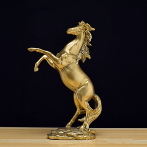 Adornos de Resina de <span class=keywords><strong>Caballo</strong></span> Árabe, Estilo Art Deco, Patrón Escénico, Decoraciones para Sala de Estar, Recuerdos Vintage Dorados - Product Image 3