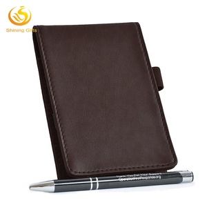 Wholesale Promotion <strong>Mini</strong> <strong>Notepad</strong> Jotter Leather Cover <strong>With</strong> Card Holder - Product Image 3