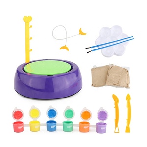Rueda de cerámica educativa DIY, juguetes para hacer cerámica de arcilla, rueda de cerámica de arcilla para niños, estudio de cerámica seca al aire DIY, <span class=keywords><strong>juguete</strong></span> educativo para niños - Product Image 4