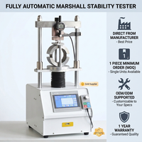 Testeur de stabilité Marshall entièrement automatique, machine de test de la valeur de débit de la mélange d'asphalte, laboratoire d'ingénierie civile routière