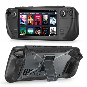 Video Game Player <strong>Cases</strong> Silicone Protector Shell Cover for Valve <strong>Steam</strong> <strong>Deck</strong> <strong>Case</strong> With Stand - Product Image 2