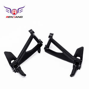 Repose-pieds de moto en alliage d'aluminium ADC12, revêtement en poudre noir mat, pour ZONSHEN <span class=keywords><strong>RC600</strong></span>, pièce arrière, garantie 1 an, fabriqué par Renhang Original Factory - Product Image 2