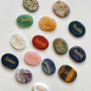 Set <span class=keywords><strong>de</strong></span> Regalo <span class=keywords><strong>de</strong></span> Piedras <span class=keywords><strong>de</strong></span> Palma Natural con Bandeja <span class=keywords><strong>de</strong></span> Loto - 7 Piedras <span class=keywords><strong>de</strong></span> Meditación <span class=keywords><strong>de</strong></span> Chakra para Abundancia, Alivio del Estrés y Decoración <span class=keywords><strong>de</strong></span> Escritorio, Completo - Product Image 6
