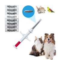 Microchip para Mascotas de 2.12x12mm, ISO11784/5 FDX-B, Bioglass, Anti-movimiento, Mini Chip EM4305, Solo Lectura