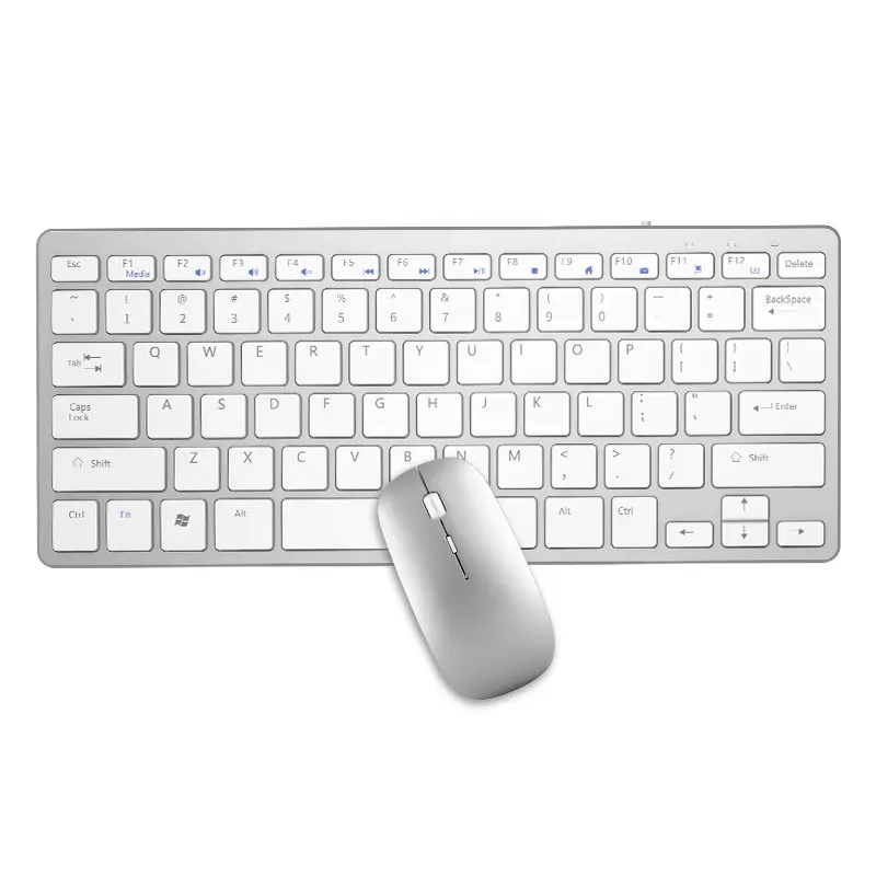 2.4Ghz portable slim rechargeable BT wireless keyboard and mouse Combo Keyboard and mouse set wireless for tablet pc