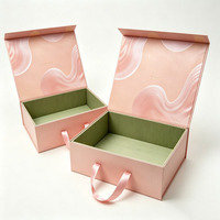 Hochwertige Rosa High-Heels-Schuhverpackung Maßgefertigte Starre Papierbox mit Bandgriff Magnetverschluss Flip-Top-Verpackung