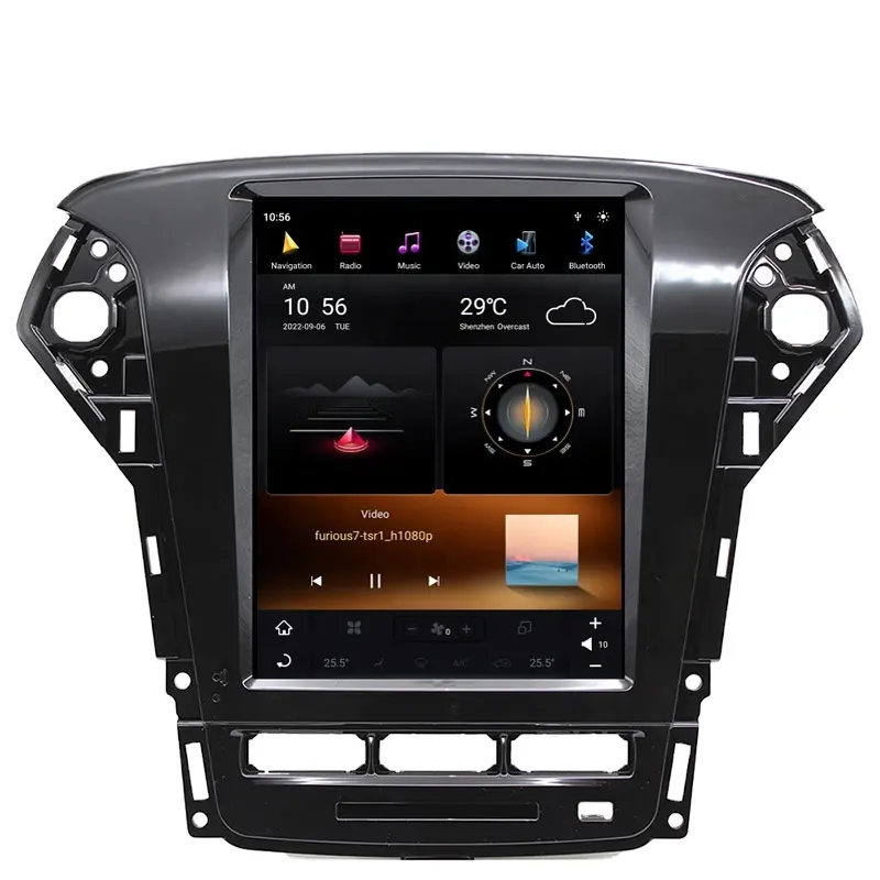 Autoradio Android 11 da 9.7 ''per navigazione Gps Ford Mondeo 2011-2013 con Carplay Dsp 4G Google Play