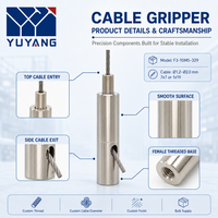 Pince à câble avec base filetée femelle, corps lisse, sortie latérale réglable pour suspension d'éclairage, fournisseur OEM