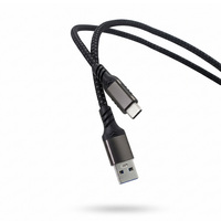 Kabel USB 3.0 USB A ke USB C Model Baru Berbahan Nilon Kepang, Transfer Data Kecepatan Tinggi, Kabel Pengisi Daya