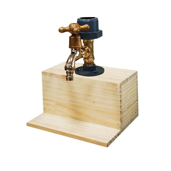 Customized Roast Colored Solid Wooden Liquor Dispenser In Whiskey With 1 Faucet