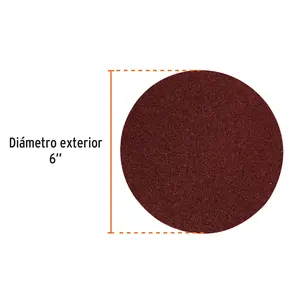 BOX 4 Pack avec 3 disques de ponçage 6' grain 80, pour PUL-4X6T - Product Image 1