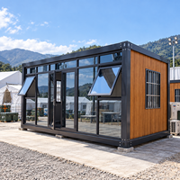 Vente de bâtiments de bureaux modulaires préfabriqués de 20 et 40 pieds, à assemblage rapide, avec façade panoramique en verre, mobiles et démontables