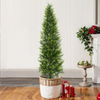 Sapin de Noël artificiel transfrontalier, style nordique, en PVC souple, conique, type pin et sapin, démontable, sur pied, en pot, pour intérieur