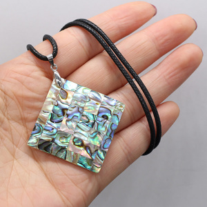 Elegant Women's Natural Mother-of-Shell Abalone <strong>Pendant</strong> 2MM Leather <strong>Cord</strong> <strong>Drop</strong>-shaped Water <strong>Drop</strong> Classic Chains Romantic Gift - Product Image 5