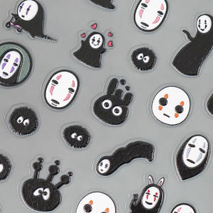 Qianya nouveaux autocollants <span class=keywords><strong>pour</strong></span> ongles de dessin animé sans visage en relief 5D-3D mobile auto-adhésif Anime <span class=keywords><strong>Nail</strong></span> <span class=keywords><strong>Art</strong></span>, breloques inspirées du Studio Ghibli - Product Image 2