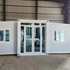 Casa contenedor de acero contemporánea, edificio modular expandible prefabricado, optimiza el espacio modular temporal - Product Image 1