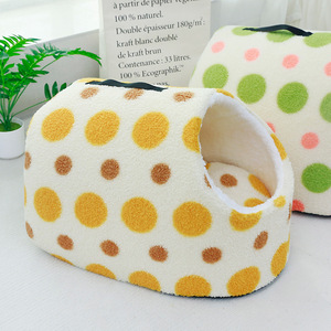 Cama para Mascotas Semicerrada, Suave y Linda, Cómoda Cama para Gatos, Casa de Juegos para Perros y Gatos con Cojín, Casa Calmante para Perros para el Invierno - Product Image 4