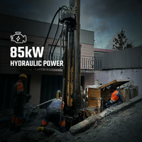 Foreuse hydraulique pour puits d'eau WD300B - Machine de forage de 300 m de profondeur, capacité de levage de 18 tonnes, alimentée au diesel, sur chenilles, moteur 85 kW