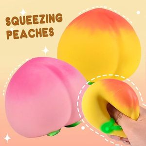 Novedoso Juguete Antiestrés de Melocotón con Simulación Realista de Fruta, Blando y Aprietable, para Niños y Adultos - Product Image 1
