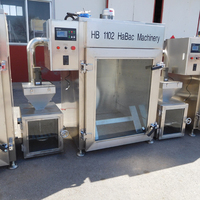 Fumée professionnelle de poisson de poulet faire la Machine fumoir commercial four fumoir pour la viande 50 100 150 500Kg