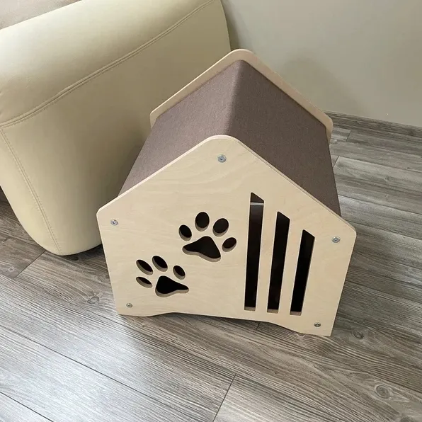 Indoor dog House Home decor Modern dog furniture Wood Pet House