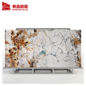 背景用高級花崗岩石英スラブセラミック焼結石パネルタイルサンプル - Product Image 3