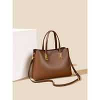 Sac à main structuré vintage imperméable pour femme, design à dessus incurvé, en cuir PU et polyester, sac à bandoulière minimaliste