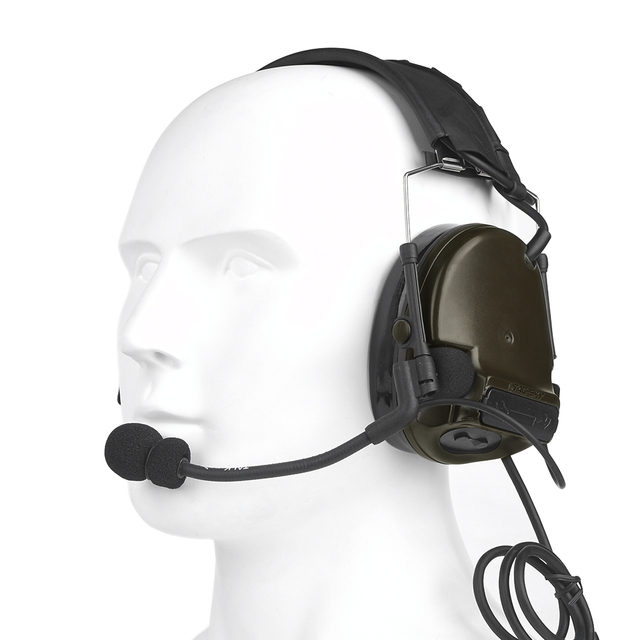 TAC-SKY WCOMTAC III Sports Tactical Headset Detachable Headband Active Noise Cancellation (ANC) IPX-4 Waterproof Wired Over-Ear