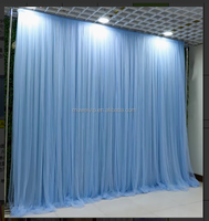 Rideau de fond de scène professionnel moderne Muwei en soie glacée double couche pour mariage, draperie de scène, tissu de fond de fête, accessoires de décoration